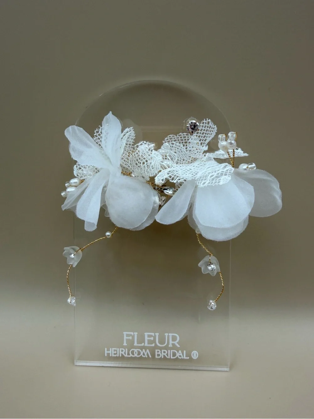 Heirloom Bridal Fleur White Floral Statement Earrings
